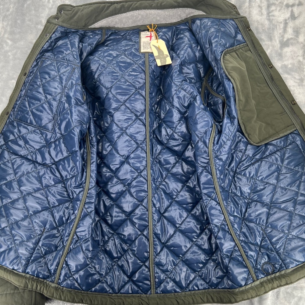 Relwen Quilted Insulated Tanker Jacket Mens M Dark Loden Green Huckberry Coat - Picture 11 of 11